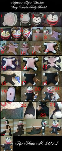 Nightmare Before Christmas Scary Vampire Teddy Toy Tutorial