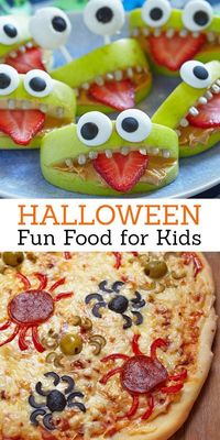 These healthy treats are about the easiest things you can make to ensure a Happy Halloween! Perfect for a party or after school snack. There are so many great ideas for making monsters, ghosts and ghouls out of fruit and vegetables. Now is the time to make food fun so the might try new things.