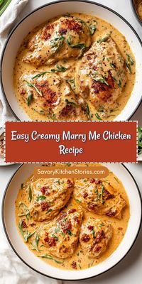 Searching for a chicken breast recipe that’s both creamy and delicious? The Easy Creamy Marry Me Chicken will elevate your dinner game! Enjoy the rich flavors and tender chicken that everyone will adore. Remember to save this recipe for future meal planning and unforgettable dining experiences!