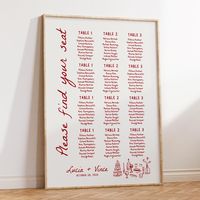 That's Amore Seating Chart Template, Hand Drawn Seating Chart Wedding, Whimsical Wedding Seating Chart Sign, Italian Wedding Reception DIY