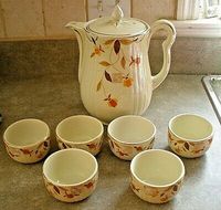 NEW Vintage Halls Superior Quality Kitchenware Autumn Leaf Tea Pot & 6 Cups (H) | eBay