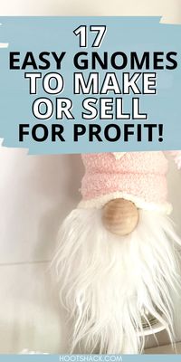 Learn how to make an easy gnome to make or sell at craft fairs or to friends and family.  Making DIY gnomes is easy and cost effective.  Make some quick cash by making these simple gnome crafts.  Step -by-step tutorials are included.