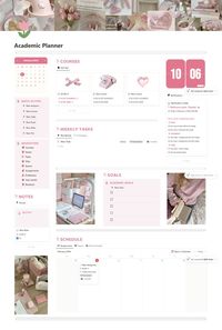 coquette, notion aesthetic, notion template ideas, notion setup 2024, notion template, ribbons, pink, girly, student planner, student