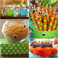 I adopted some of these monster themed food ideas for my sons first birthday…