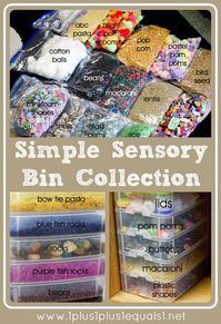 Simplifying #Sensory Play ~ the collection, the storage and more from @{1plus1plus1} Carisa #totschool #preschool