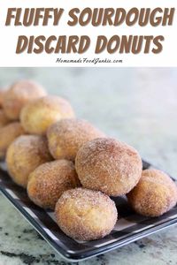 These sourdough discard doughnuts are the perfect easy way to use up extra sourdough starter. They have a tangy taste with a sweet sugar and cinnamon finish.