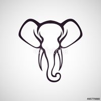 Vector: elephant logo vector