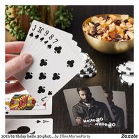 30th birthday hello 30 photo men guy playing cards