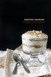 Toasted Coconut Tiramisu by Nutmeg Nanny