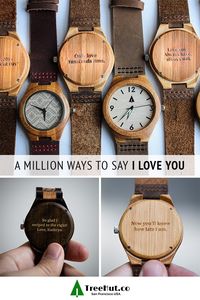 We all have different ways of showing our love. Tree Hut watches let you engrave your own special message on the back of every watch. Choose from canvas, stainless steel and wood watch straps to create a handmade and completely versatile watch they’ll love almost as much as they love you.