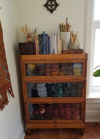 Keeping my yarn safe in a vintage barristers case