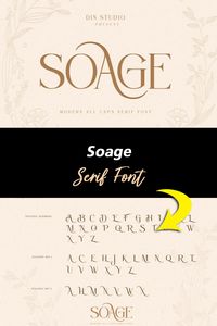 Soage is an elegant and thin lettered serif font. Masterfully designed to become a true favorite, this font has the potential to bring each of your creative ideas to the highest level! #seriffont #fonts #design #graphics #ads