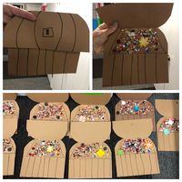 Treasure chest preschool craft, pirate unit, pirate week,