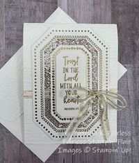 This card is all about simplicity and elegance. Elegance from something called Countryside Corners is probably a little strange, but I think is works. For more details and a free tutorial, please visit Fairless Stampin' Flair.