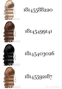 roblox hair codes