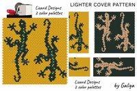 Gecko Lighter Cover Pattern Lizard Beaded Lighter Case