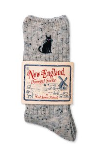 Put your coziest foot forward in our limited edition New England donegal socks. It's...