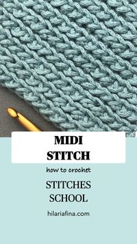 Free crochet tutorial shows how to make Midi ribbing stitch. Tutorial includes instructions and chart.