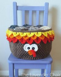 Turkey Yarn Basket Crochet Pattern - The Lavender Chair