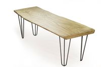 weathered oak table hairpin coffee table