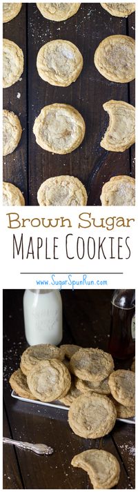 Brown Sugar Maple Cookies SugarSpunRun.com