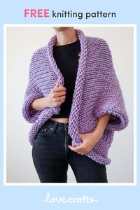 This beginner friendly, cozy cocoon cardigan is as quick to work up as it is cute! A free video tutorial is included to make the trickiest part (seaming) simple and easy too!