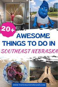 There are so many cool things to do in Nebraska. From shopping in small towns to the big city museums, there is something for everyone. Nebraska is the perfect state for a summer road trip. This Nebraska road trip includes Omaha, Lincoln, Beatrice, Nebraska City, and stops in between. Discover what to do in southeast Nebraska, where to stay in southeast Nebraska, and where to eat in southeast Nebraska.   #Nebraska #NE #NebraskaTravel #NETravel #NebraskaRoadTrip #NebraskaItinerary #NebraskaGuide #OmahaThingsToDo #LincolnTravel #USTravel #USDestinations #SummerRoadTrip #MidwestTravel #FamilyDestinations #CapitalCities #TheFearlessForeigner