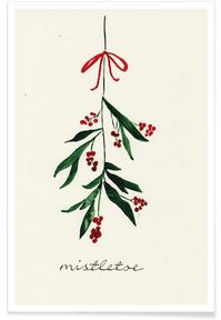 Mistletoe als Premium Poster door Nathalie Köslin | JUNIQE