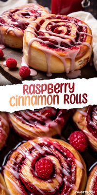 Raspberry Cinnamon Rolls with Lemon Glaze [1 Hour] - Chasety