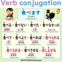 online Japanese KOTONOHA on Instagram: "食べる is a verb of groupⅡ, so at first glance it may seem easy, but it has the bomb of "Respectful form"🤯 You can say "お食べになる" or "食べられる" in the same way as the possible and passive forms, but be sure to remember the "召し上がる" as well, since it is often used in JLPT and other tests. And only this form(召し上がる) includes the meaning "to drink"🥤 By the way, about the passive form. For example, it can be used in the case of an accident in which you yourself are "e