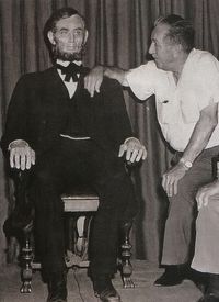 Walt & Mr. Lincoln. This is probably one of my favorite pictures. Great Moments With Mr. Lincoln brings tears to my eyes every time I see it. What an amazing animatronic; it's like seeing the real Gettysburg Address. Seeing Walt with his creation is heartwarming.