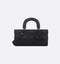 Small Lady D-Joy Bag Ultramatte Black Cannage Calfskin | DIOR