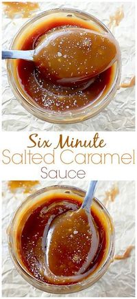 6-Minute Small Batch Salted Caramel Sauce - This is SO easy and no fancy tools needed!