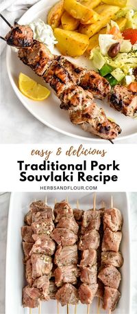 My family Traditional Pork Souvlaki recipe produces juicy, flavourful pork skewers that are not only delicious, but perfectly tender as well.