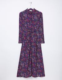 Purple Serena Abstract Midi Dress, Dresses | FatFace.com