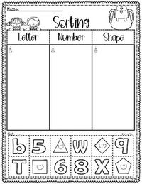 Soerting by Lettters, Numbers and Shapes by Learning Palace | TpT