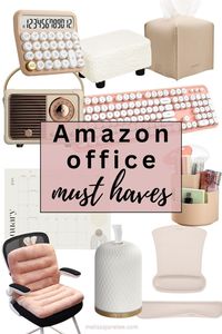 Ready to revamp your office with a touch of elegance? Explore our handpicked Amazon office must-haves that blend functionality and style seamlessly. From sleek desk accessories to cozy seating options, we've got you covered. Elevate your workspace ambiance and boost your productivity with our aesthetic Amazon office recommendations. Click to unlock the secret to a chic and efficient office haven.