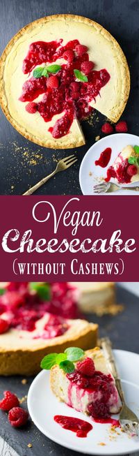 Vegan Cheesecake (without Cashews) - vanilla soy yogurt was used in this recipe.