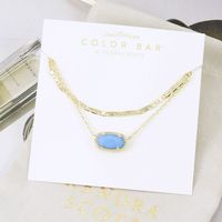 Nwot Kendra Scott Elisa Multi Necklace ** Color Bar Combination! I Will Not Accept Offers For A Bundle Deal, A 15% Discount Will Apply Automatically. The Last Picture Is For Size Purposes Only. Blue Glow In The Dark Double Chain Approx. 18" And 18.5" Long + 2" Extension Pendant: 1" X 3/8" Gold Plated Lobster Clasp Brand New With A Pouch, No Gift Box. Please Check My Store For Other Colors And Styles!!