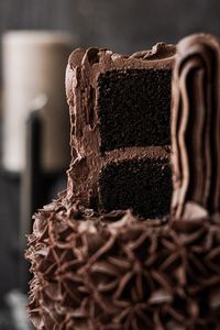 The best high altitude chocolate wedding cake with chocolate buttercream, in a petite size for a small wedding or special celebration.