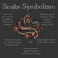 🐍Venture into a world where serpents are not just creatures but symbols of mystique and transformation. Medusa, with her serpent-laden hair, stands as an iconic figure of power and petrification, a testament to the profound impact of snake imagery. Lilith, closely entwined with these creatures, embodies enigmatic strength and rebellion, adding depth to the serpent’s symbolism. These figures, along with Asclepios and his healing staff, paint a vivid picture of how snakes have been revered and ..