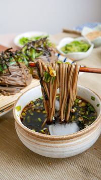 Cold Soba Noodles Recipe - 메밀국수 (Memil Guksu) - Jecca Chantilly