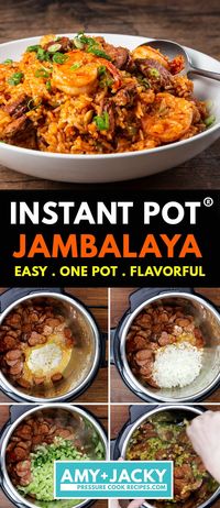 instant pot jambalaya | jambalaya instant pot | pressure cooker jambalaya | sausage jambalaya | chicken jambalaya | shrimp jambalaya #AmyJacky #InstantPot #PressureCooker #recipe #chicken #cajun #sausage #shrimp #cajun #creole