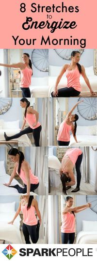 8 Stretches To Energize Your Morning - I'm always in need of something to help wake me up before I head out the door!