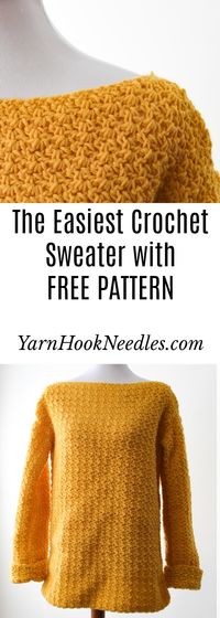 Try The Easiest Crochet Sweater You'll Ever Make!