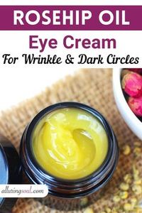 DIY Anti-aging under eye cream helps to reduce wrinkles, removes dark circles and firms skin. It is made with healing ingredients like rosehip oil, shea butter, frankincense oil which makes skin tight and glowing.