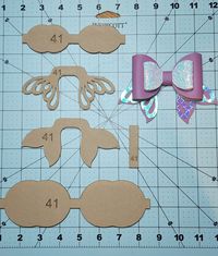 5 piece mermaid tail hair bow template  The hair bows are not included this is only for the 1/8 inch acrylic, or mdf wood Everything can be cut by hand with scissors or exacto knife.