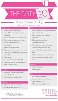 Spring Cleaning: 30 Jobs 30 Mins 30 Days - Diary of a First Child