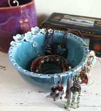 Jewelry Bowl Earring bowl by redhotpottery on Etsy