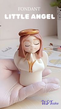 How to make a sugar angel figurine for a girl's cake? I have prepared detailed instructions that will guide you step by step through all stages of creating the figurines. But this is not only a typical tutorial, it is also a clever work plan thanks to which the figure will not deform during gluing.